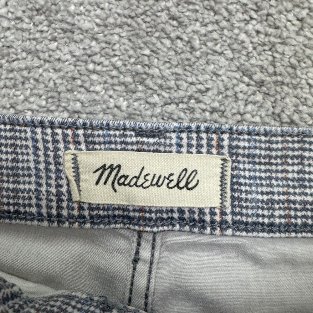 Madewell Stovepipe Ankle Jeans Womens 27 Glen Plaid Gray Straight Leg High Rise - Picture 6 of 16